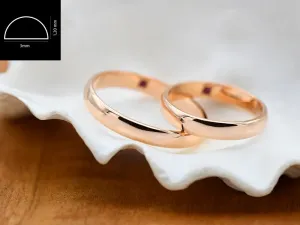 Alianza de Oro Rosa Clásica 3mm