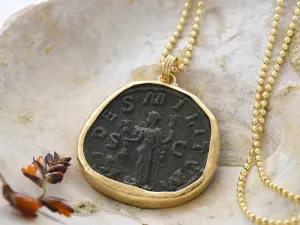 Gold Pendant with Roman Coin