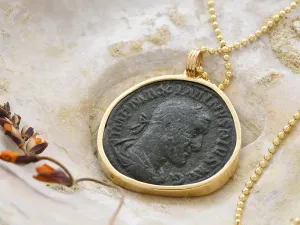 Gold Pendant with Roman Coin