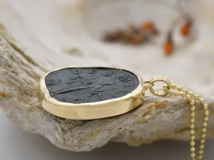 Gold Pendant with Roman Coin