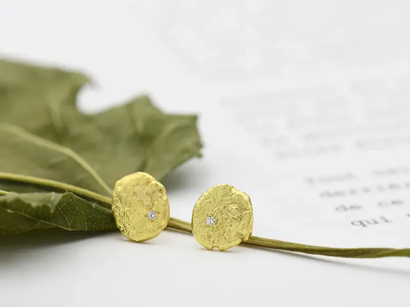 Pendientes Wabi-Sabi con Diamantes