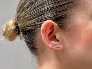 Rose Gold Earrings with Diamonds