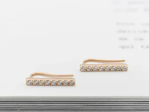 Pendientes de Oro Rosa con Diamantes