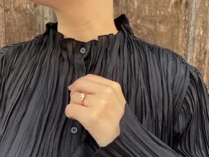 Anillo Solitario de Oro Rosa con Diamante 0,50 qt