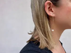 Gold Earrings with Pearls