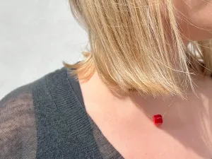 Gold Necklace with Coral