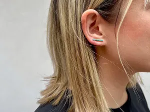 Pendentes de Ouro Amarelo con Turquesas