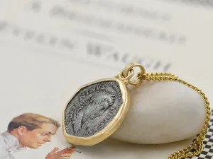 Gold Pendant with Roman Coin