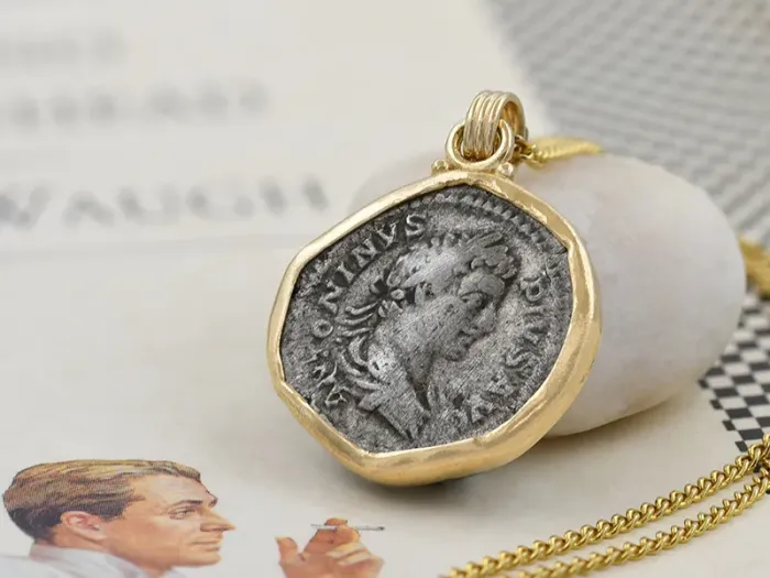Colgante de Ouro con Moeda Romana