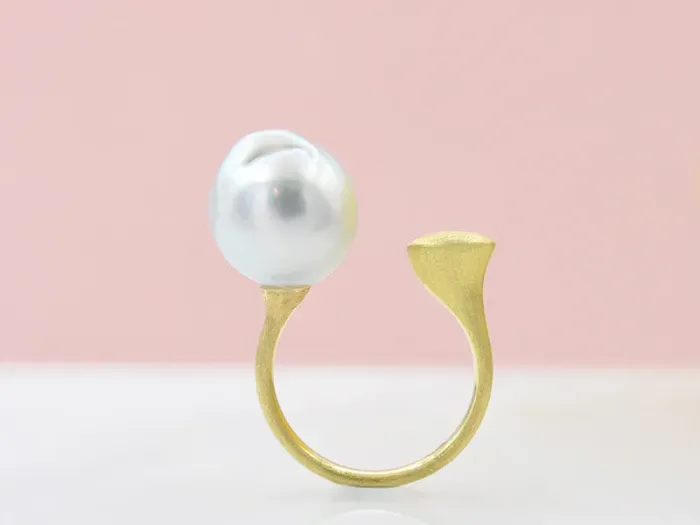 Anel Ouro con Perla Australiana