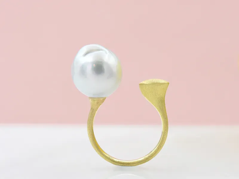 Anel Ouro con Perla Australiana