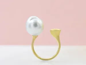 Anel Ouro con Perla Australiana