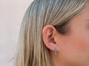 Pendientes de Oro Amarillo con Turquesas