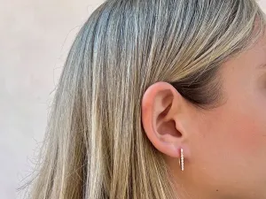 Pendientes de Oro Rosa con Diamantes