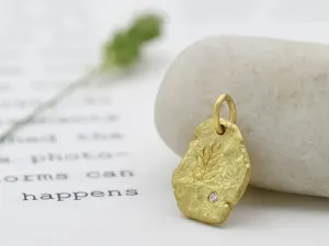 Colgante Wabi-Sabi con Rama y Diamante