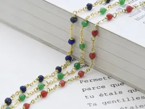 Gold Choker with Lapislazuli