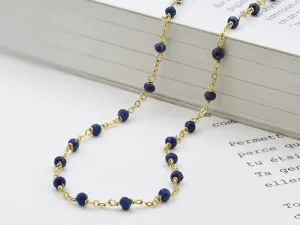 Gargantilla de Ouro con Lapislázulis