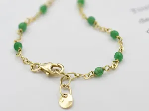 Gold Choker with Emeralds
