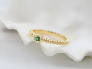 Gold Ring with Emerald