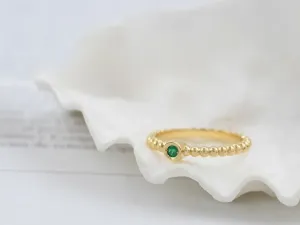 Gold Ring with Emerald
