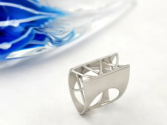 Anillo Shark Oro Blanco