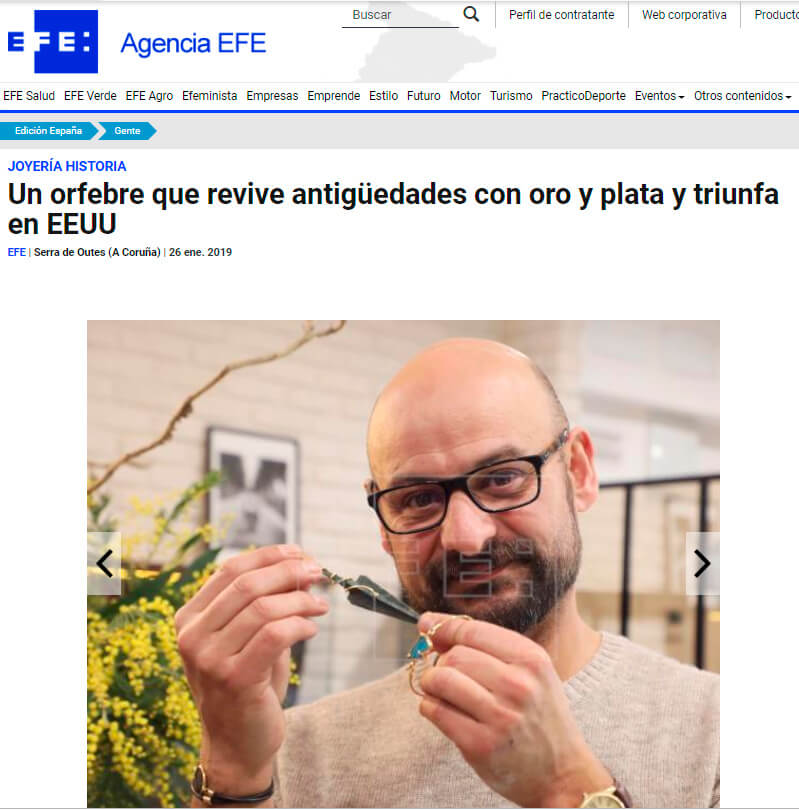 Agencia EFE: El orfebre gallego que triunfa en EEUU