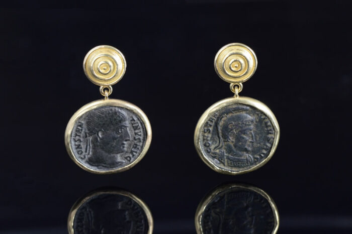 Pendientes con Monedas Romanas Auténticas